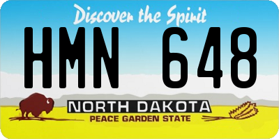 ND license plate HMN648