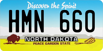 ND license plate HMN660
