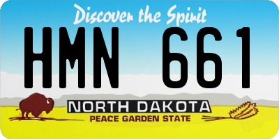 ND license plate HMN661