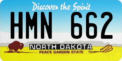 ND license plate HMN662