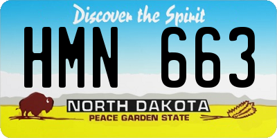 ND license plate HMN663