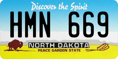 ND license plate HMN669