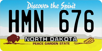 ND license plate HMN676