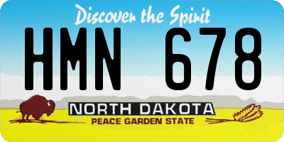 ND license plate HMN678