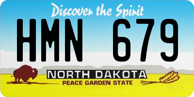 ND license plate HMN679