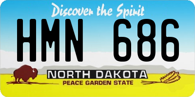 ND license plate HMN686