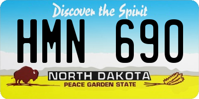 ND license plate HMN690
