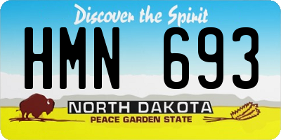 ND license plate HMN693