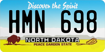 ND license plate HMN698