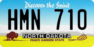 ND license plate HMN710