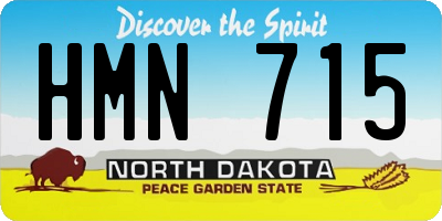 ND license plate HMN715