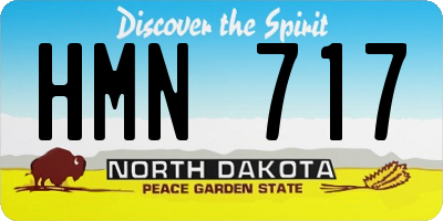 ND license plate HMN717
