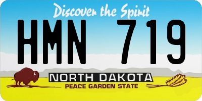 ND license plate HMN719