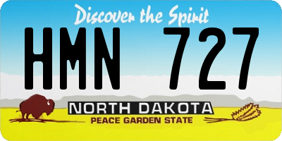 ND license plate HMN727