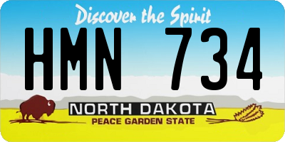 ND license plate HMN734