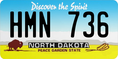 ND license plate HMN736