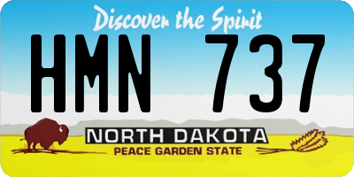 ND license plate HMN737