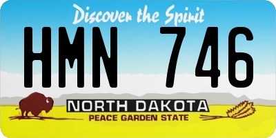 ND license plate HMN746