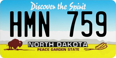 ND license plate HMN759