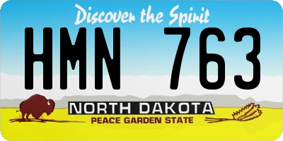 ND license plate HMN763