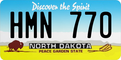 ND license plate HMN770