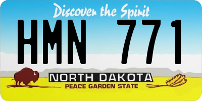 ND license plate HMN771