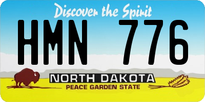 ND license plate HMN776
