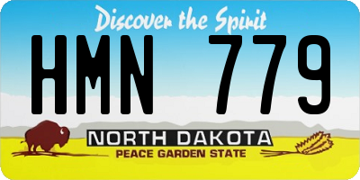 ND license plate HMN779