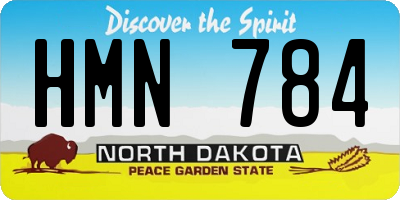 ND license plate HMN784