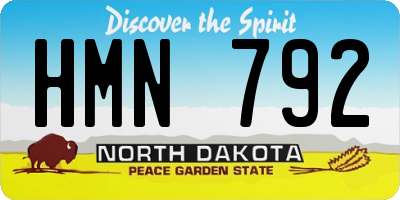 ND license plate HMN792