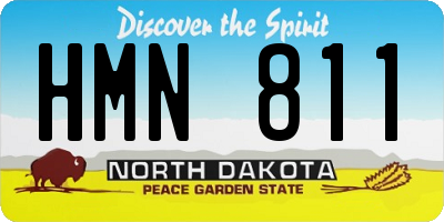 ND license plate HMN811