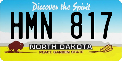 ND license plate HMN817