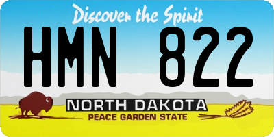 ND license plate HMN822