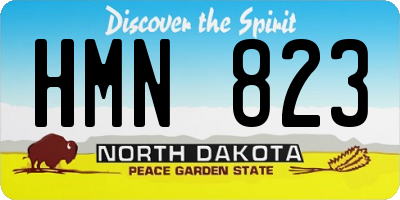 ND license plate HMN823