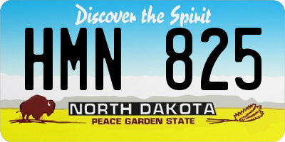 ND license plate HMN825