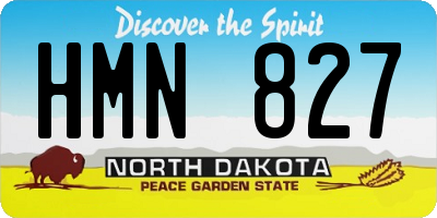 ND license plate HMN827