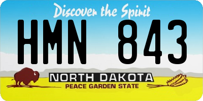 ND license plate HMN843