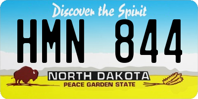 ND license plate HMN844