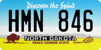 ND license plate HMN846