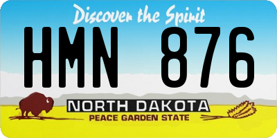 ND license plate HMN876