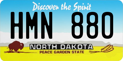 ND license plate HMN880