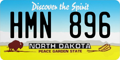 ND license plate HMN896