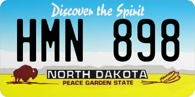 ND license plate HMN898