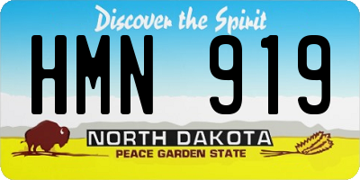 ND license plate HMN919