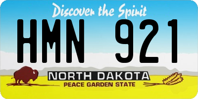 ND license plate HMN921