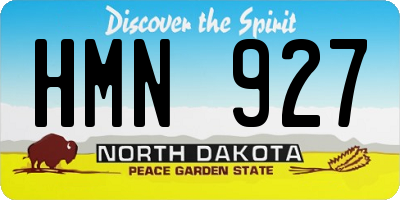 ND license plate HMN927