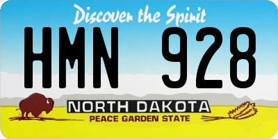 ND license plate HMN928