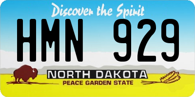 ND license plate HMN929