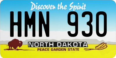 ND license plate HMN930