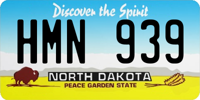 ND license plate HMN939